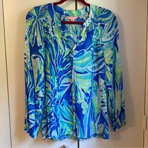 Lilly Pulitzer V-Neck Blouse - Size Medium